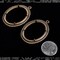 Antiqued Brass 30mm x 40mm Twisted Rope Cameo Frames with Prongs - Set of Two - AB-F25